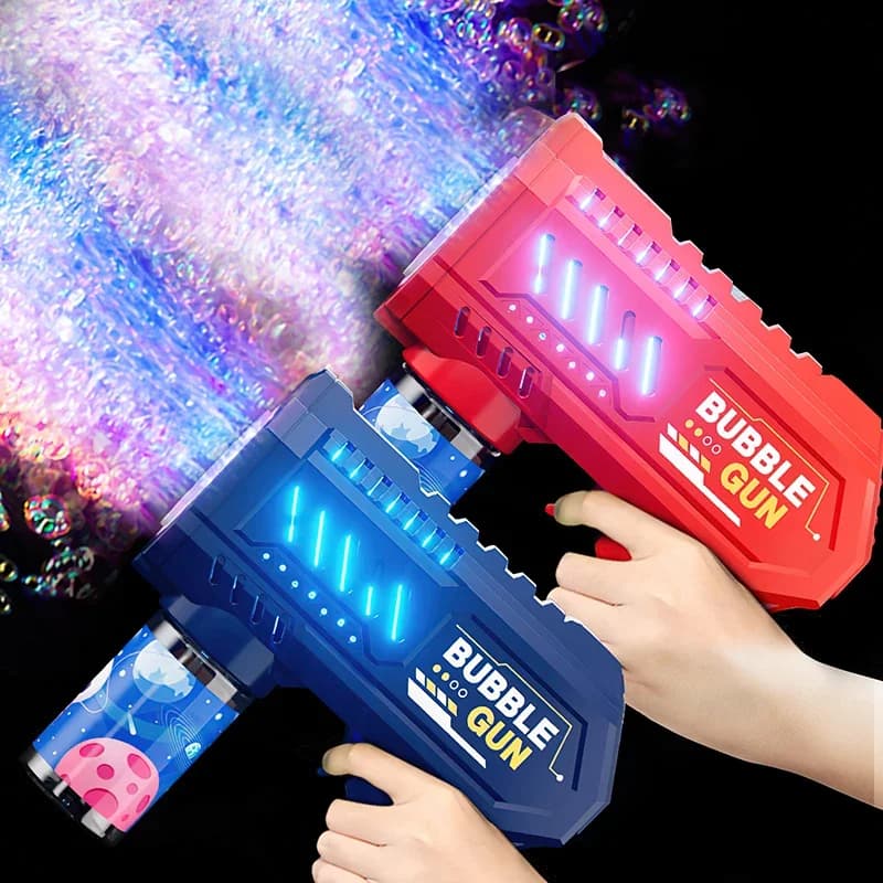 The bright toy for children's bubble machine, the fully automatic bubble gun produces large amount bubbles without battery and bubble water