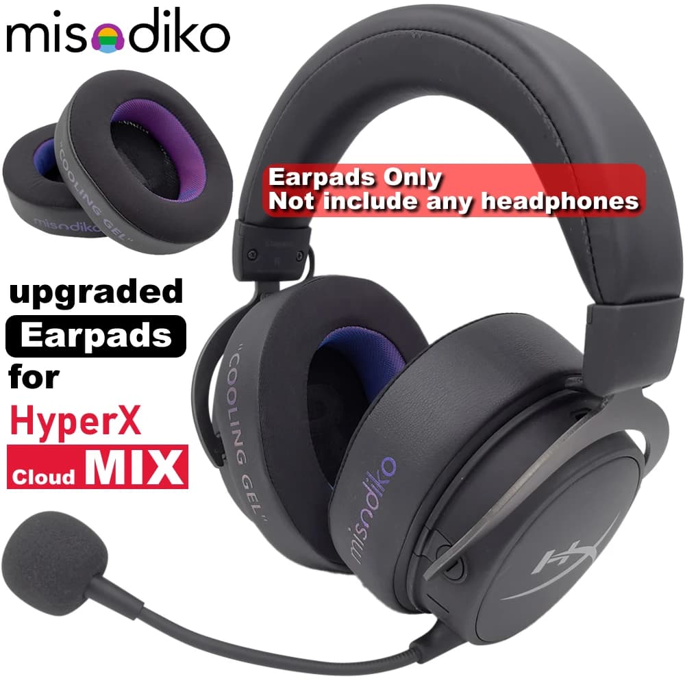 Misodiko Auricolari di Ricambio Cushions Kit per-HyperX Nube della Miscela Gaming Headset, Repair Parts Headphones with Rubber Feather of Memory