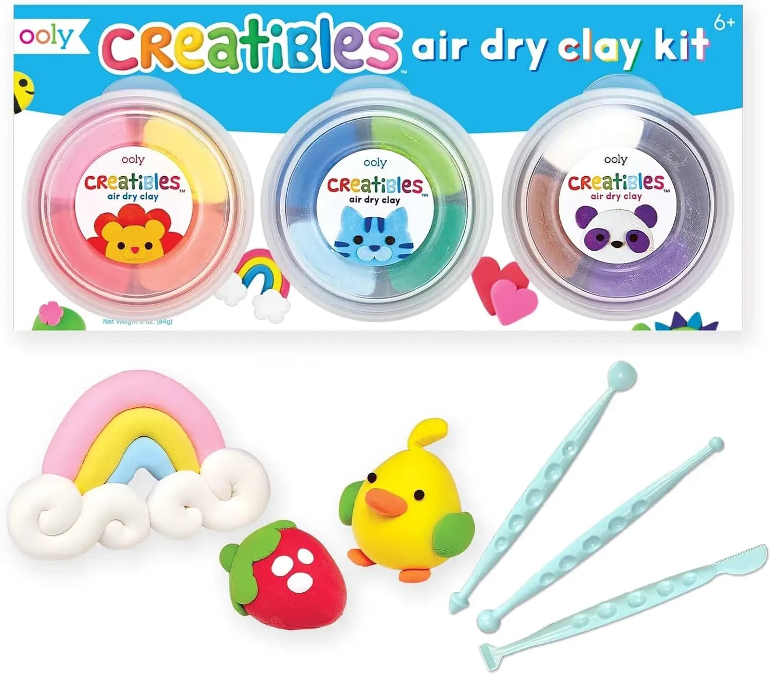 Argilla ad Asciugatura all'Aria in 12 Colori per Bambini con 3 Utensili per Modellare, Materiali per Artigianato e Regali di Pasta Modellabile