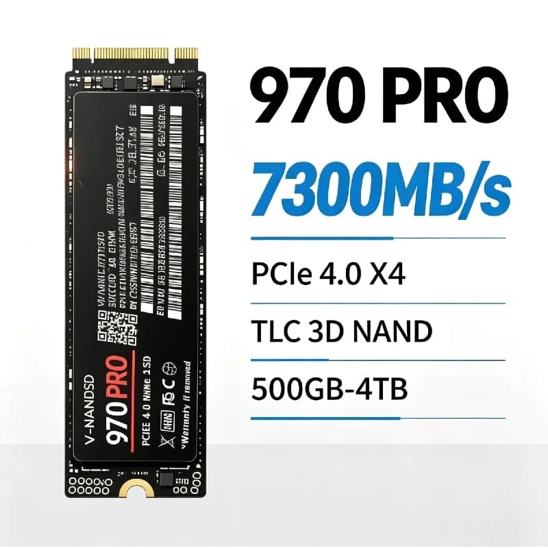970 PRO PCIe 4.0 X4 SSD 7300MB/s TLC 3D NAND Gaming M.2 NVMe 2280 Internal Drive 500GB 1TB 2TB 4TB for PS5 Laptop Desktop PC