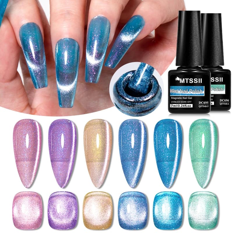 Mtssii 7ml Sirena Perla Occhio di Gatto Gel Smalto per unghie Gel magnetico Smalti semipermanenti UV Smalto per unghie Forniture per Nail Art