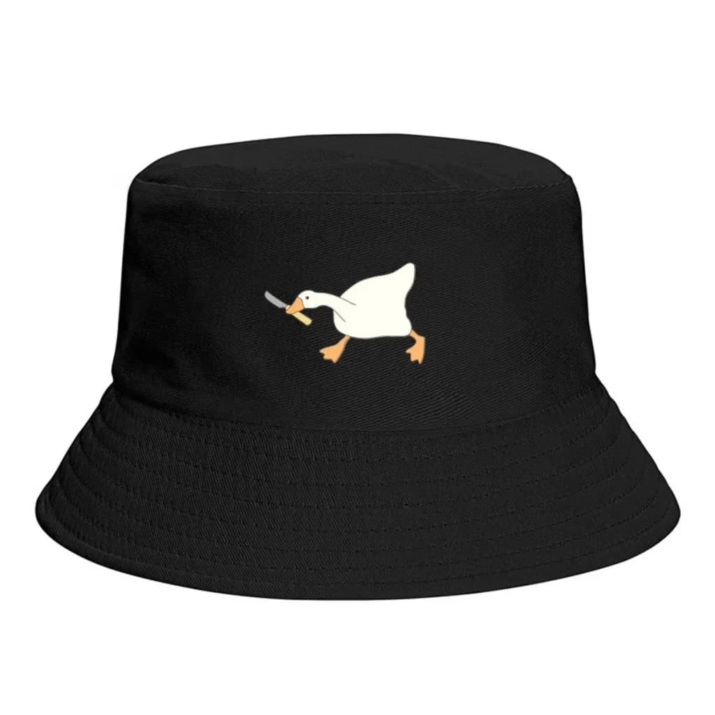 Unisex Fisherman's Hat with "Silly Goose on the Loose" Print, Esternum Casual Hat with Solar Protection