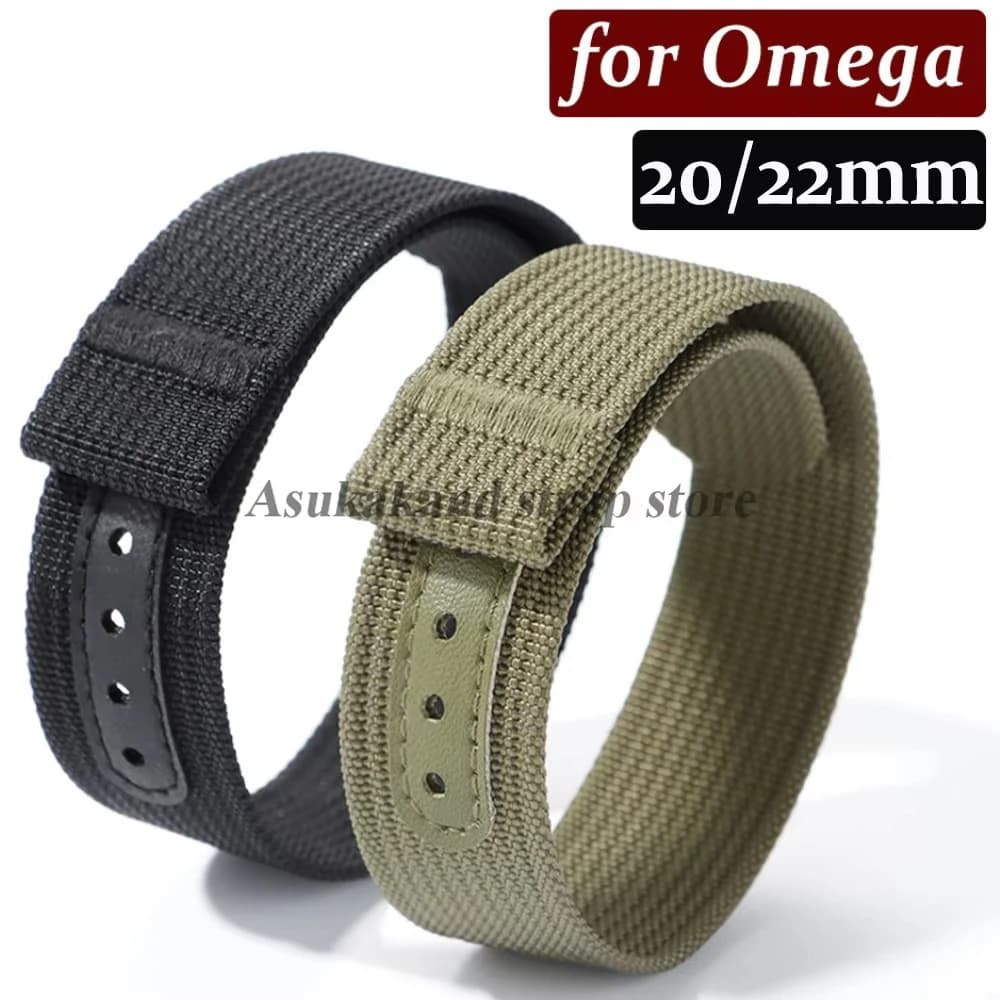 20mm 22mm Quality Nylon Strap for Omega Bracelet Swatch Women's Waterproof Strap For Accessories Belt Watch Seiko
