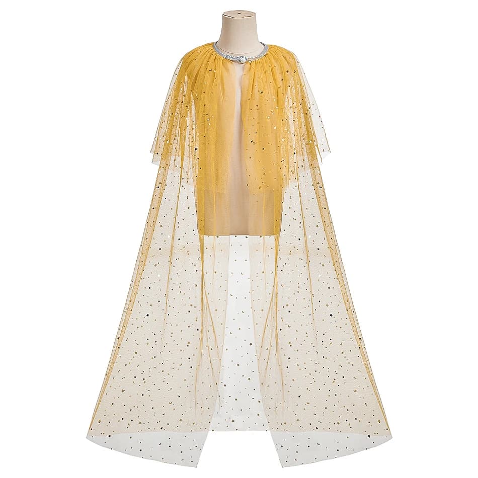 Costume di Halloween per Bambina, Regalo di Natale e Compleanno, Mantello per Travestimenti, Accessori per Feste e Cosplay 2026, Mantello Principessa Glitterato per Bambini