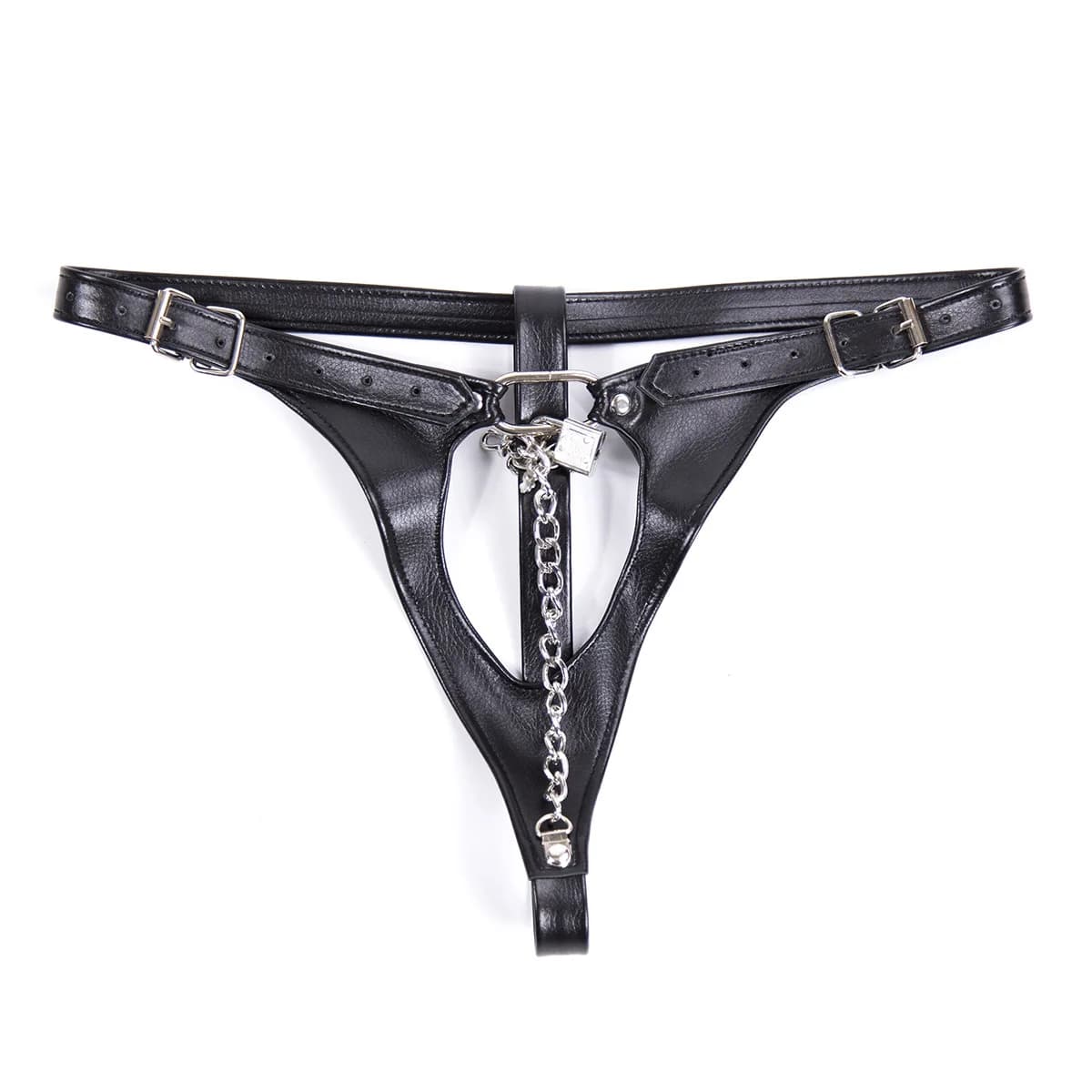 Sex Leather Female Chastity Belt Underwear Restraint Bondage Panties Pants Thong Fetish Toy Adult Sex Flirt Game for Women