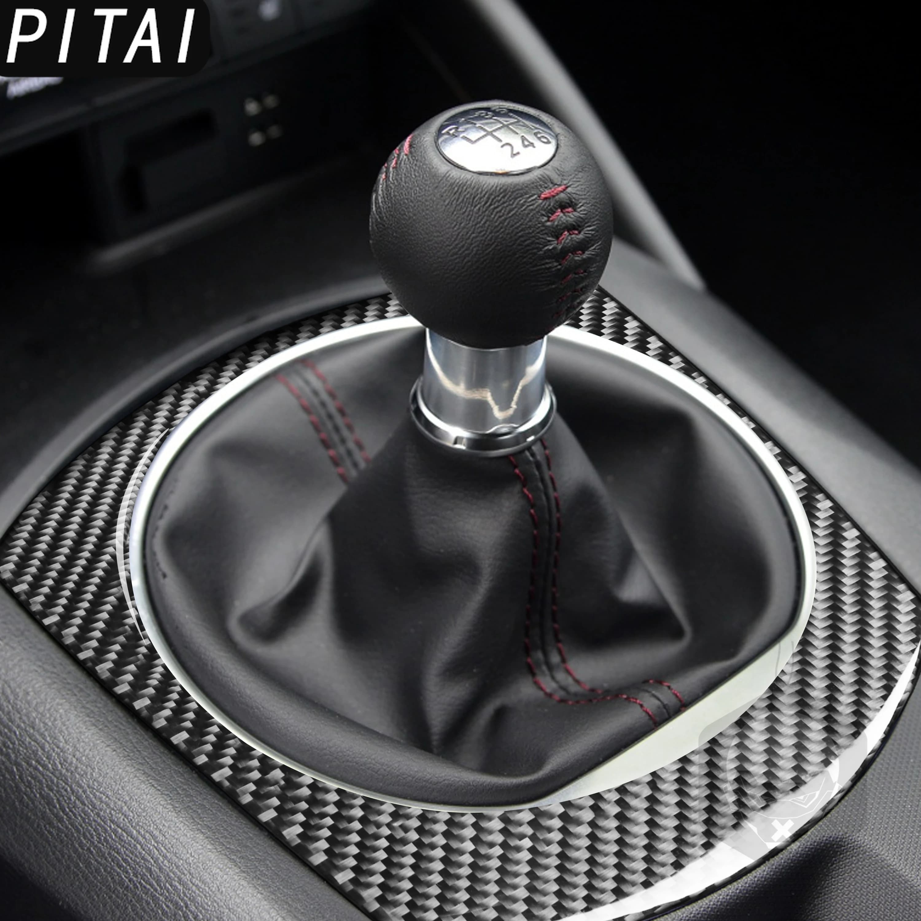 For Mazda MX5 Miata ND 2016-2023 Carbon Fiber Gear Shift Console Panel Trim Strips Car Interior Accessories Decoration Sticker