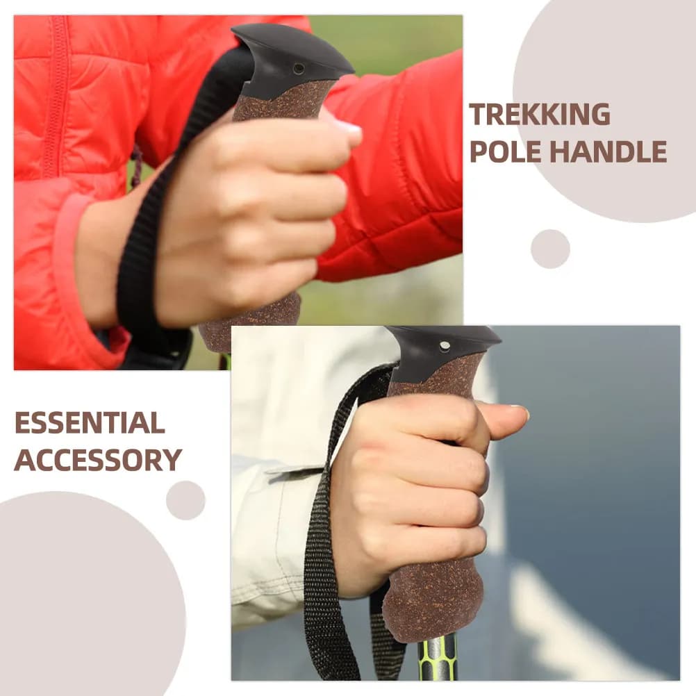 Set of 3 Spare parts in cork for Trekking sticks, Anti-slip, Hiking and Skiing Stick Adapter