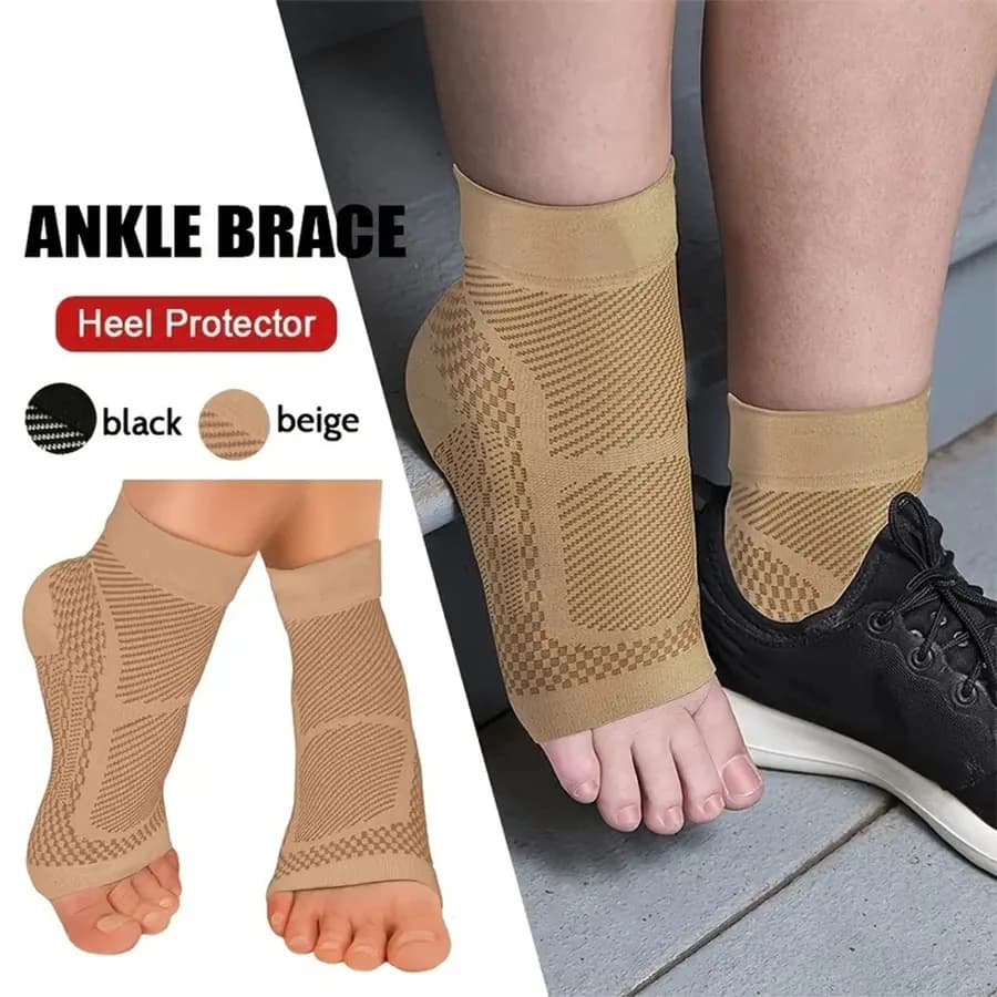 1 pair of Compression Sports Socks, 20-30 MmHg Foot Compression Sleeves For Ankle Support Gym Accessories