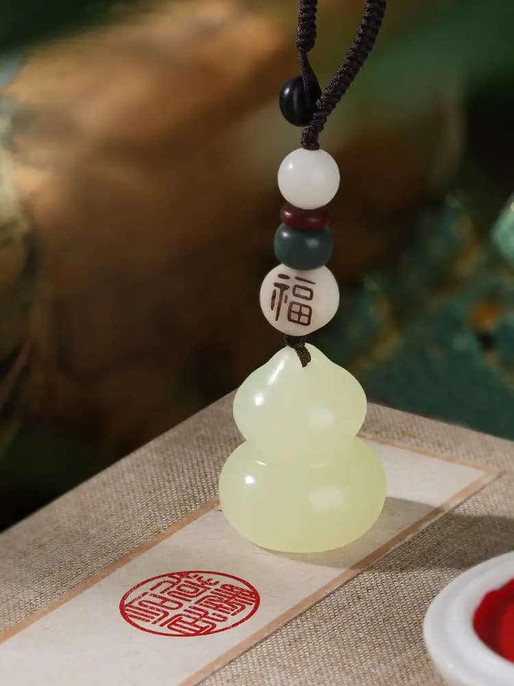 Natural jade seal, small gourd seal, seal carving calligraphy seal, calligraphy seal, ancient style gift set