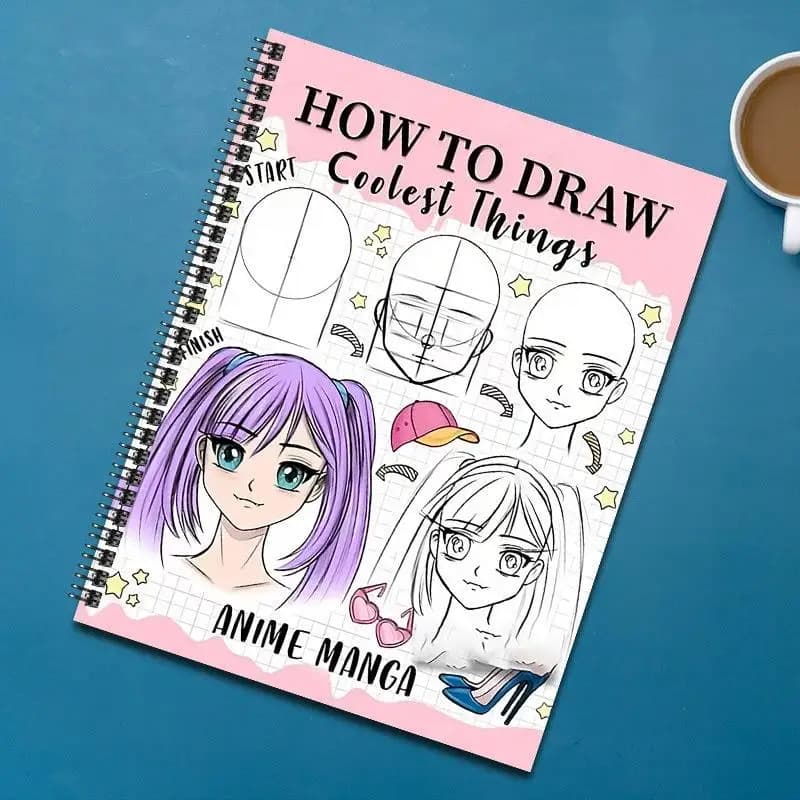 How To Draw Cool Anime Manga Sketching Tutorial Book English Version Beginner Friendly Art Drawing Guide Learning Textbook