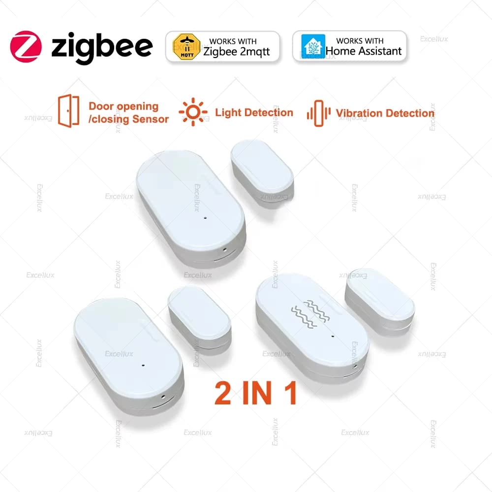 Sensore per porte e finestre Tuya Smart Zigbee3.0, allarme a contatto magnetico, funziona con Z2MQTT Home Assistant Smart Home Security
