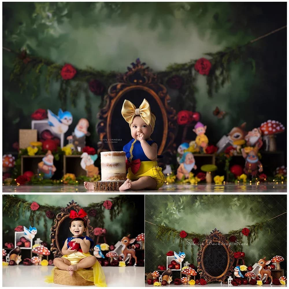 VIKAMA Fairy Tale Tapestry Birthday Party Backdrop for Kids' Rooms Dreamy Fairy Tale Ambiance Machine Washable