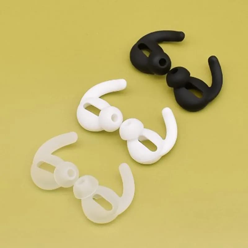 3 pairs of ear hooks compatible with AirPods 2 and AirPods 1 or EarPods headphones, silicone earphones Non-slip earplugs