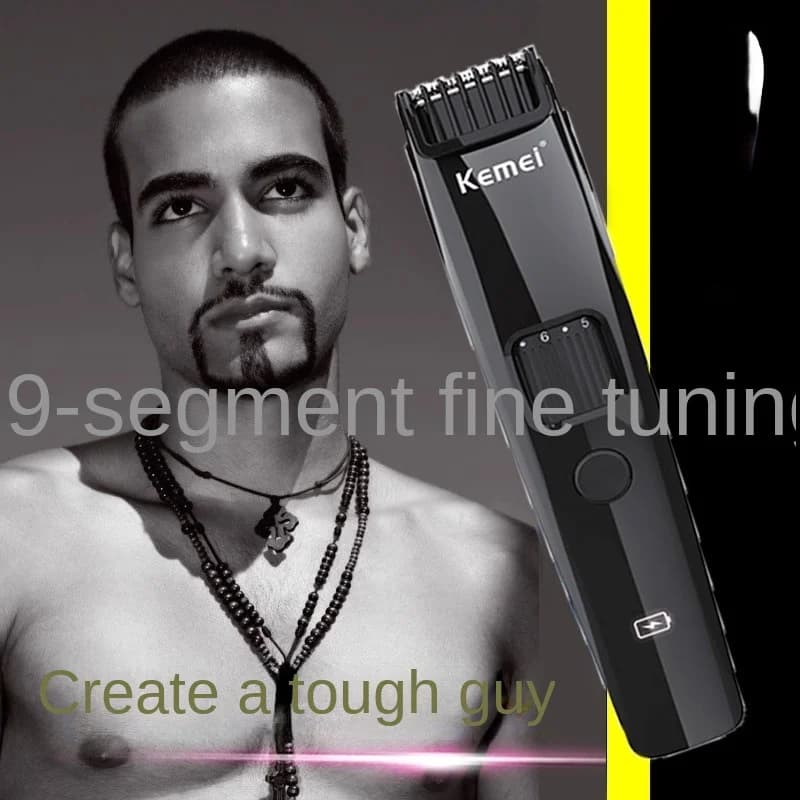 Kemei Beard Trimmer with Adjustable Combs Electric Shaver Rechargeable Razor Body Hair Trimmer Men Face Mustache Grooming Kit