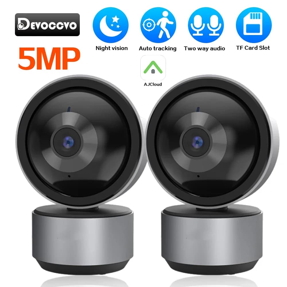 Telecamera Intelligente da Interno 5MP 2K Wireless con Audio Bidirezionale WiFi PTZ, Monitor per Bambini con Tracciamento Automatico per Videosorveglianza Domestica