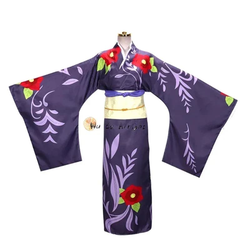 Demon Slayer Kimetsu No Yaiba Costume Anime Tamayo Uniforme Kimono Costumi Cosplay Halloween Carnevale Abiti da festa Wig5;c,8'z,6