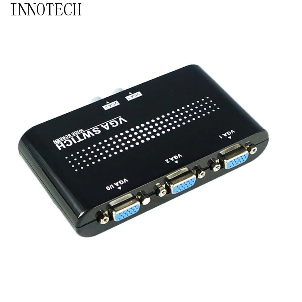 Durable 2 Ways Monitor Accessories for PC VGA Splitter Converter Box VGA Switcher Video Switch Adapter