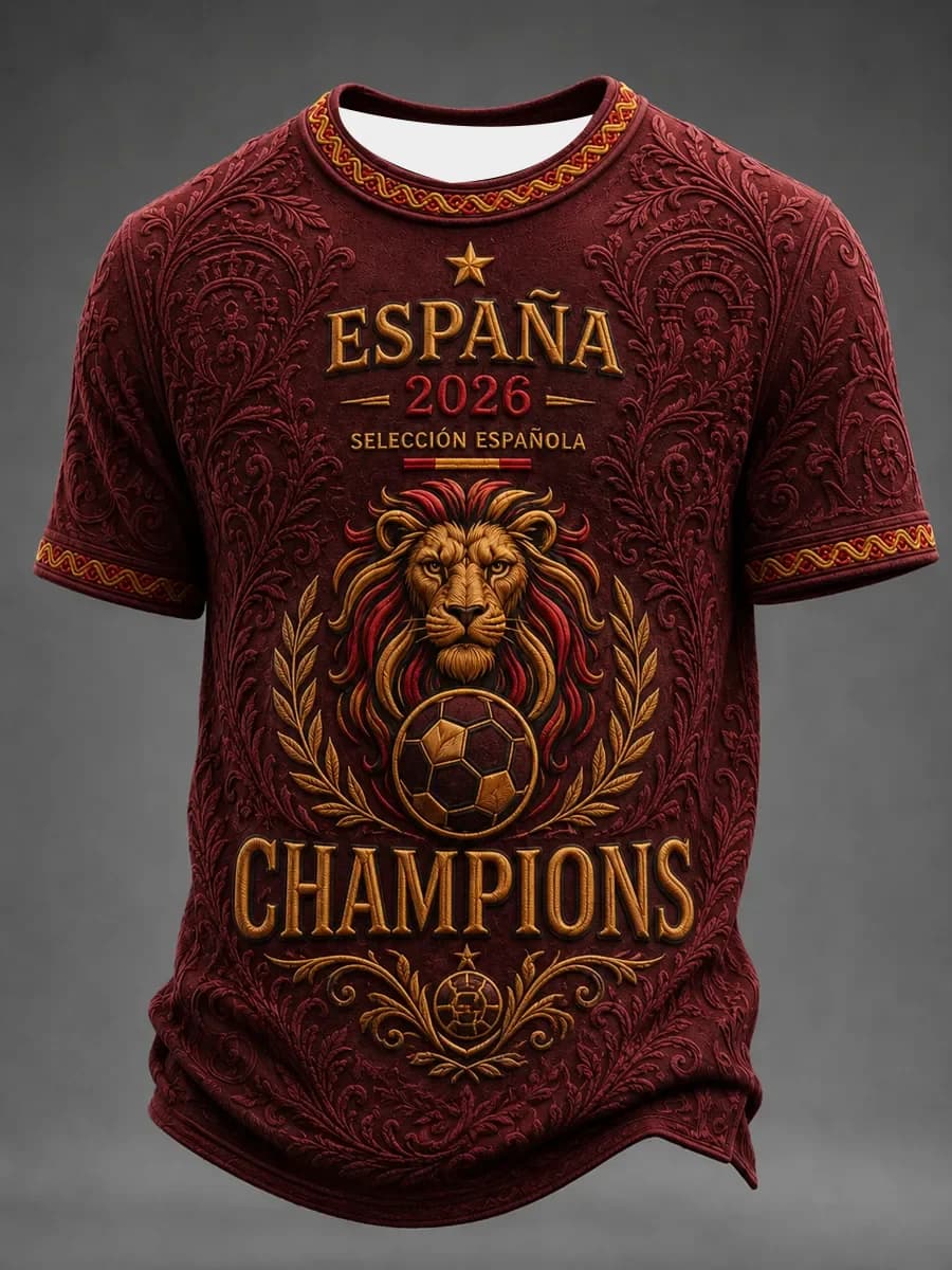2027 Spanish Fans Football Training T-shirt - 3D Printed - Fashionable and Comfortable - Family-Personalized Clothing
