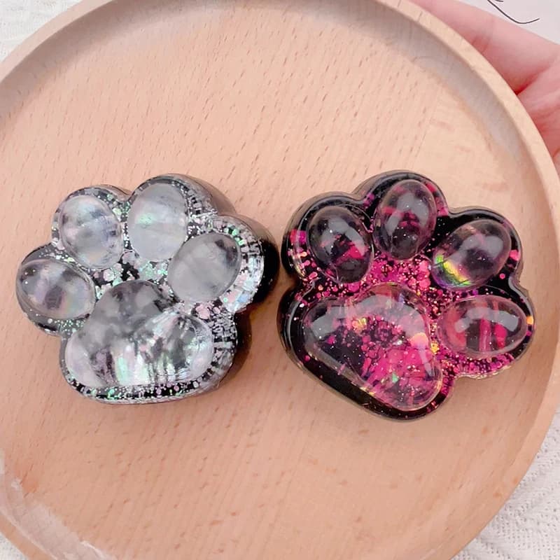 Giocattolo Antistress a Forma di Zampa di Gatto della Serie Cielo Stellato Scuro di Halloween, Giocattolo Kawaii in Silicone a Lenta Risposta, Regalo