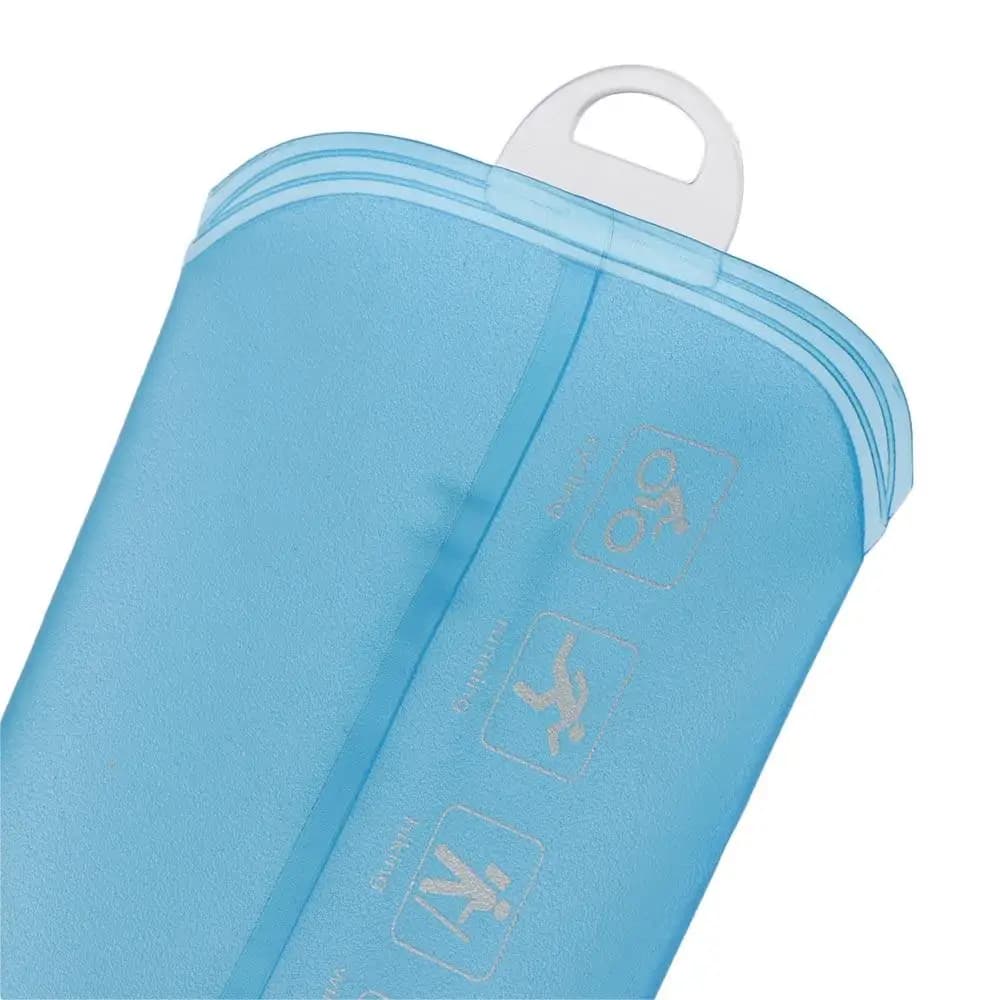 Hiking TPU Folding Water Bottle Water Bag Soft Flask Collapsible Water Bottle Blue Hydration Pack Running