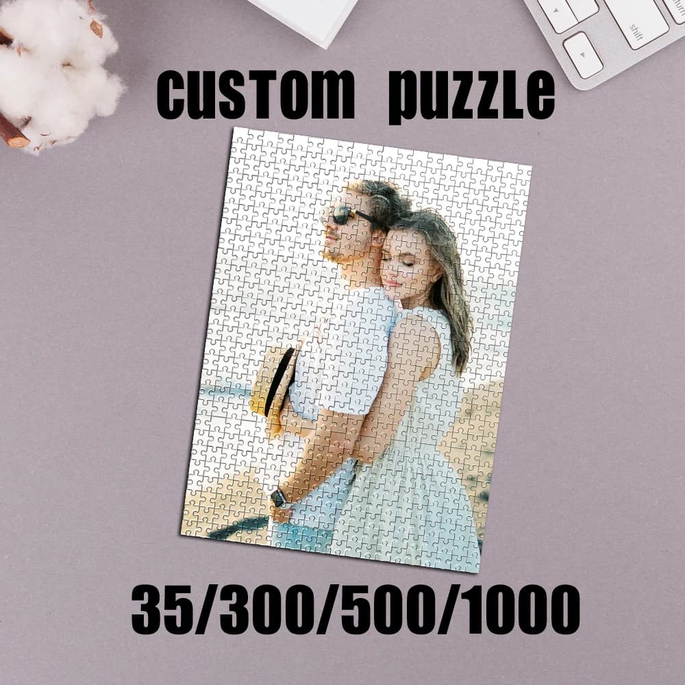Puzzle personalizzato con foto personalizzata, coppia personalizzata sulla spiaggia, regalo di anniversario, decorazione della stanza, regali ornamentali squisiti