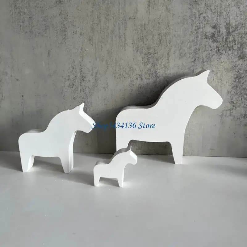 H7ED Horse Resin Molds for Candle, Animal Resin Molds for DIY Craft Fondant Decorations Baking