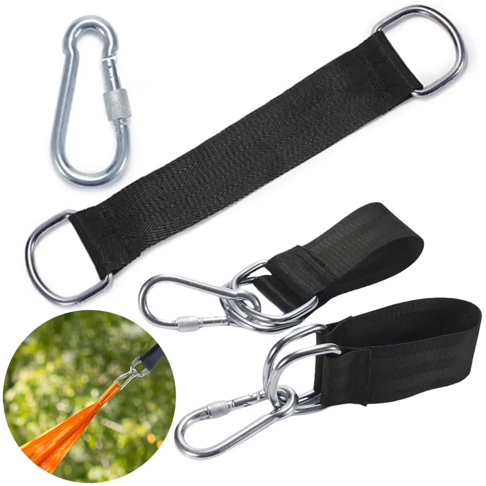Cinghie per altalena per albero Cintura di prolunga per barra singola resistente Anello con gancio regolabile Connettore per appendere Multifunzione per palestra di casa