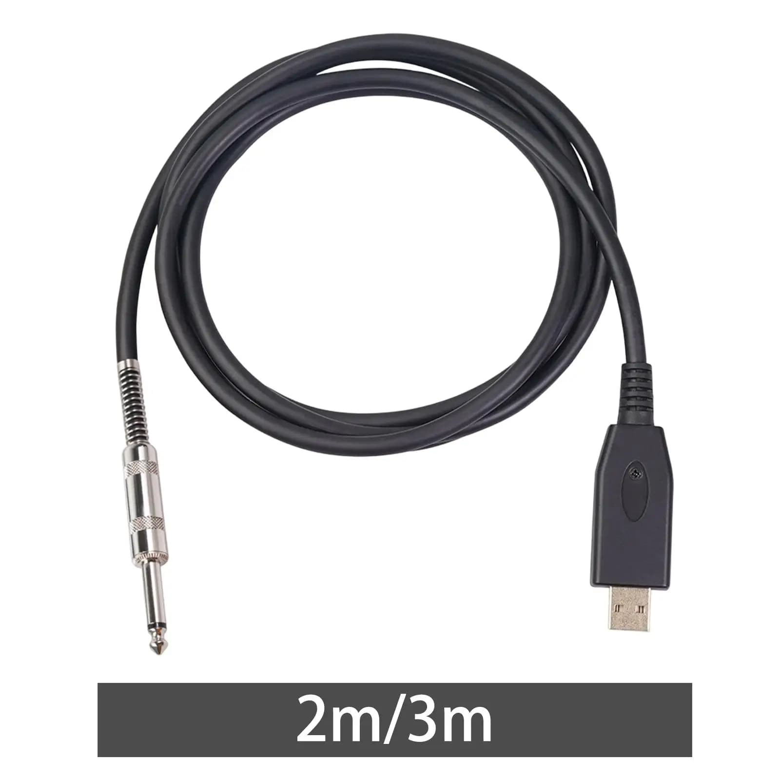 Cavo USB Premium per Chitarra ad Alte Prestazioni, Doppia Schermatura per Registrazione su PC, Laptop e Mixer