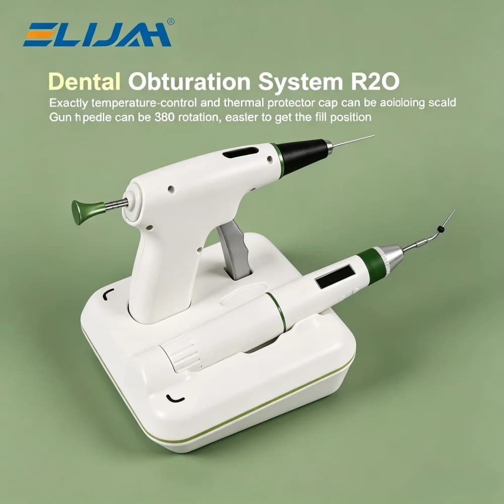 Sistema di Otturazione Dentale ELIJAH R20 con Penna Riscaldata per Guttaperca Endodontica e Pistola di Otturazione con 360° di Rotazione ° Ago Rotante e Controllo della Temperatura