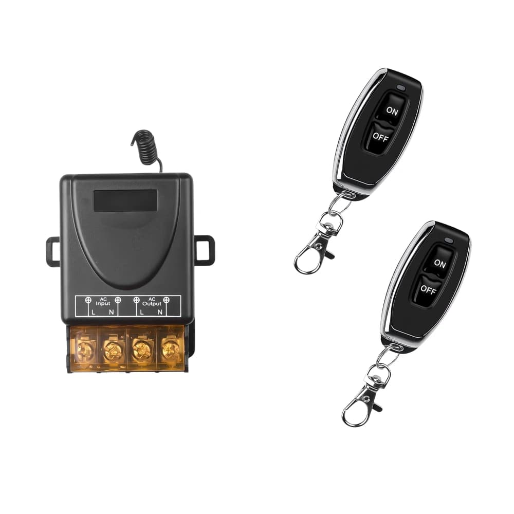 RF 433Mhz Wireless Remote Control DC 12V 24V 48V 72V High Current Relay Receiver Switch for Pumps Lights Lamps
