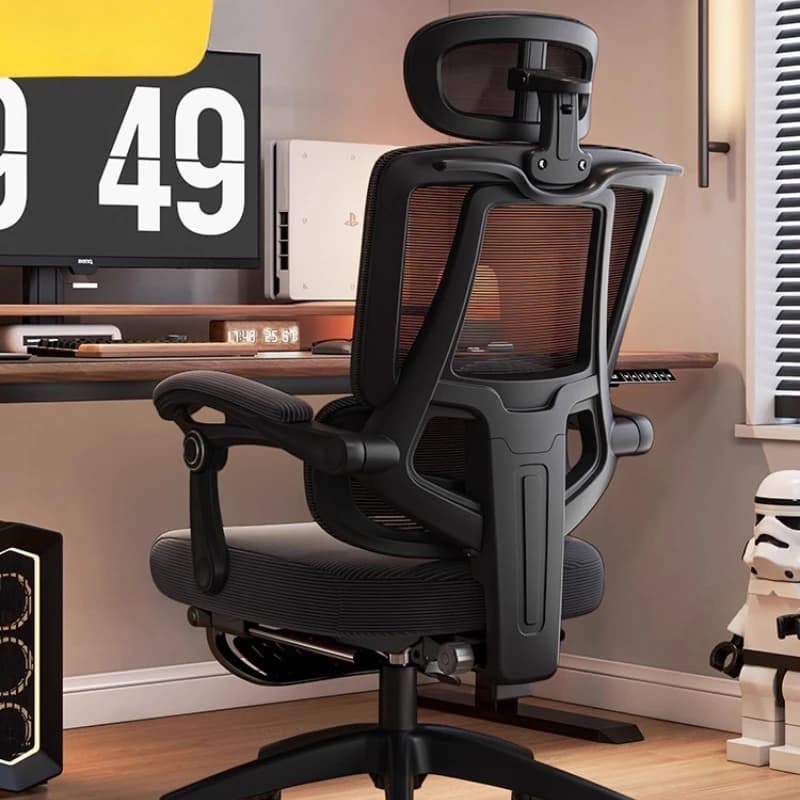Comoda sedia da gaming con schienale alto, sedia ergonomica per computer, sedia da ufficio con poggiapiedi, sedia ergonomica per adulti, arredamento per la casa