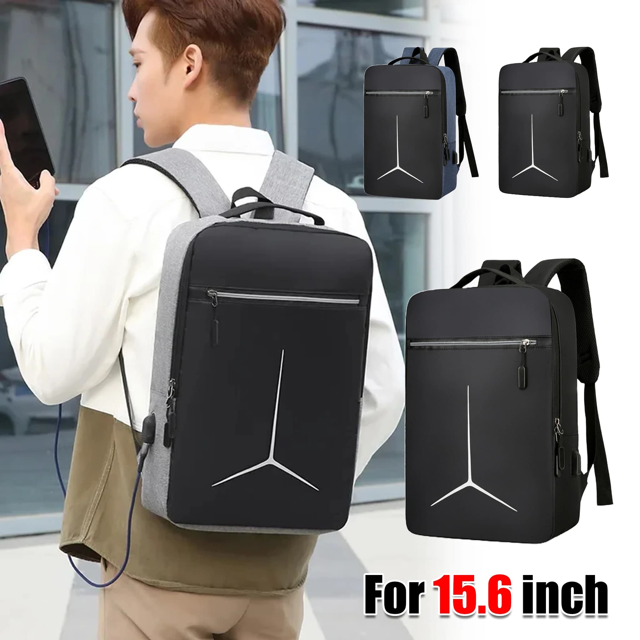 Fashion Anti Theft USB Waterproof Hard EVA Laptop Backpack Business Travel Motorcycle Bag for Men Shell