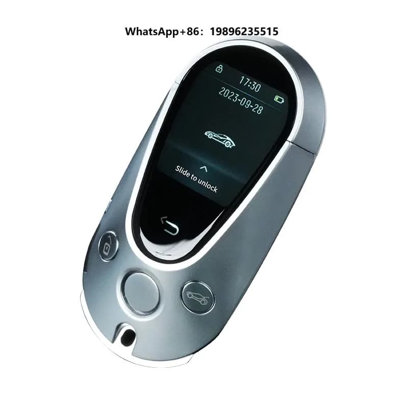 Luxurious LCD Screen Digital Smart Remote Car Key Multi Language All One Keyless Entry Auto Lock Unlock Aluminum Alloy