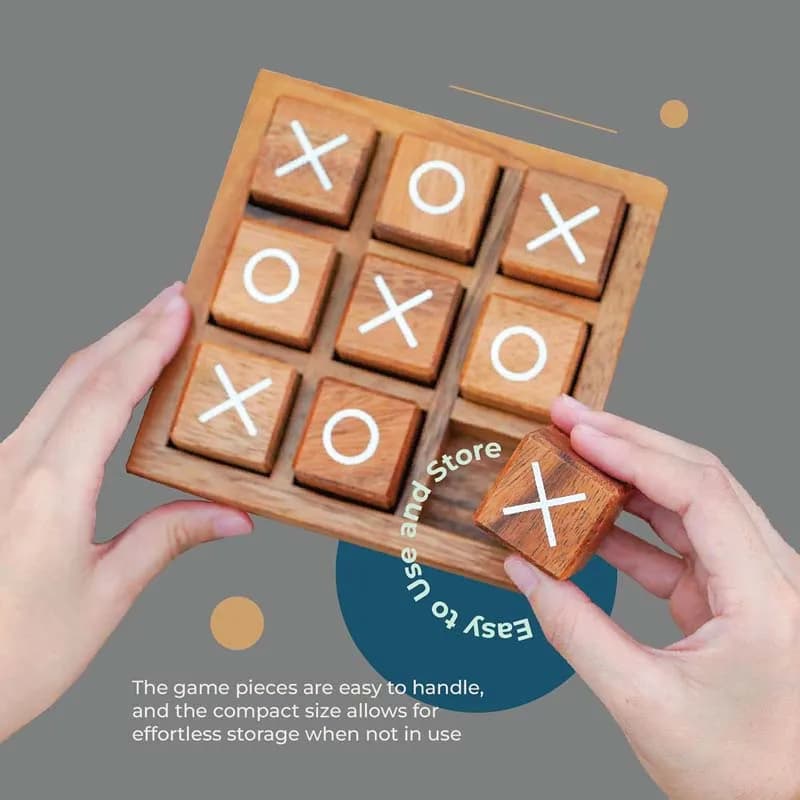 Scatola da gioco per scacchiera in legno XO Allenamento per scacchi Concentrazione Pensiero logico Gioco da tavolo interattivo genitore-figlio Regali per bambini