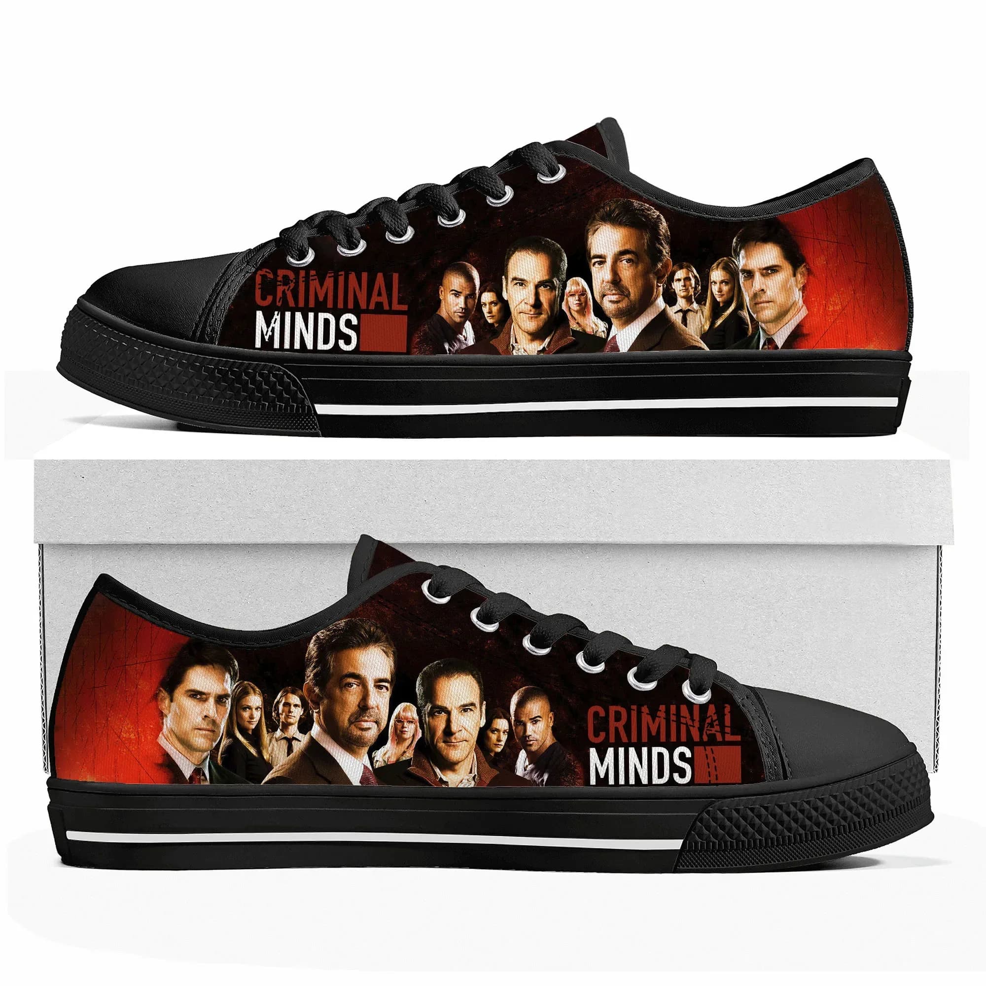 Criminal Minds Low Top Sneakers Uomo Donna Adolescente Aaron Hotchner Sneaker in tela per coppia Scarpe casual Personalizza scarpe fai da te