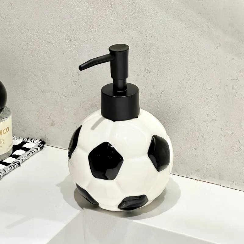 Creative Cartoon Soccer and Basketball Porcelain Lotion Bottle Home Bathroom Pump Soap Dispenser Fun Porcelain Lotion Bottle