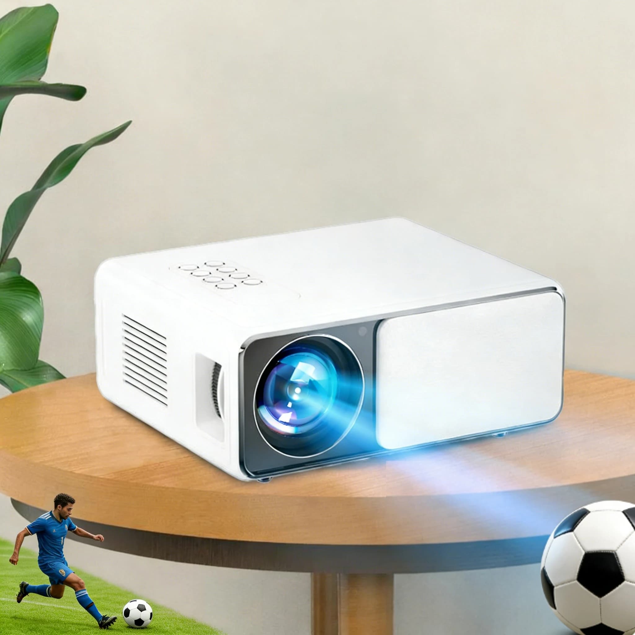 Proiettore multimediale wireless Factory Rd-886B 4K HD USB Cinema Theater Beamer per giochi, casa, LED, proiezione di partite di calcio e sport.