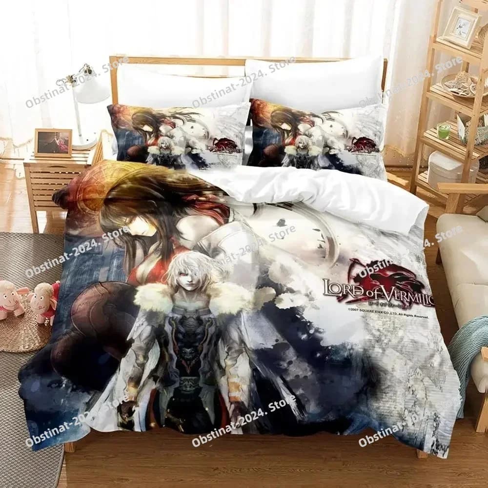 Anime Lord of Vermillion Set biancheria da letto Ragazzi Ragazze Twin Queen Size Copripiumino Federa Letto Bambini Tessili per la casa per adulti