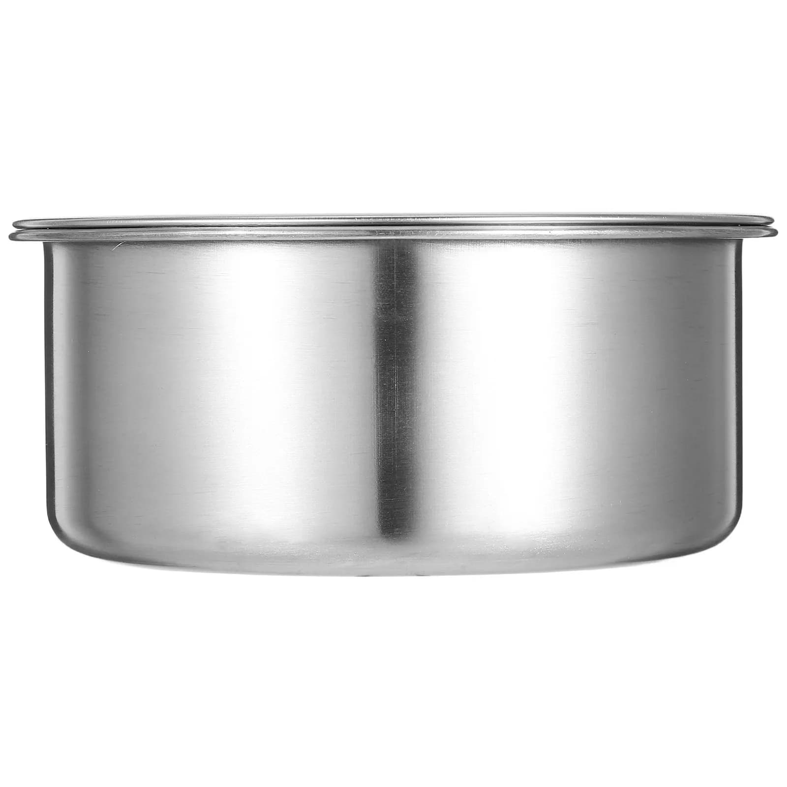 Ciotola per Uova al Vapore con Coperchio in Acciaio Inox, Contenitore per Alimenti 14Cm, per Zuppe, Dessert, Preparazione Pasti, Cucina, Ristorante, Outdoor