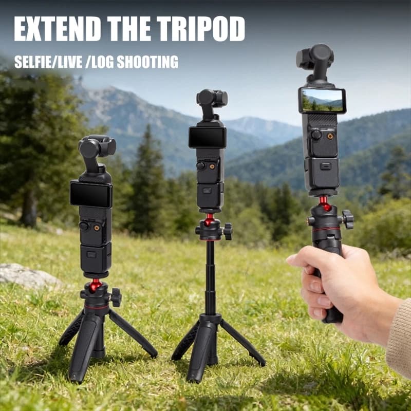 Selfie Stick Tripod For DJI Osmo Pocket 4 3 Adjustable Handheld Selfie Stick With Tripod Stand Pocket 4 Portable Extension Pole