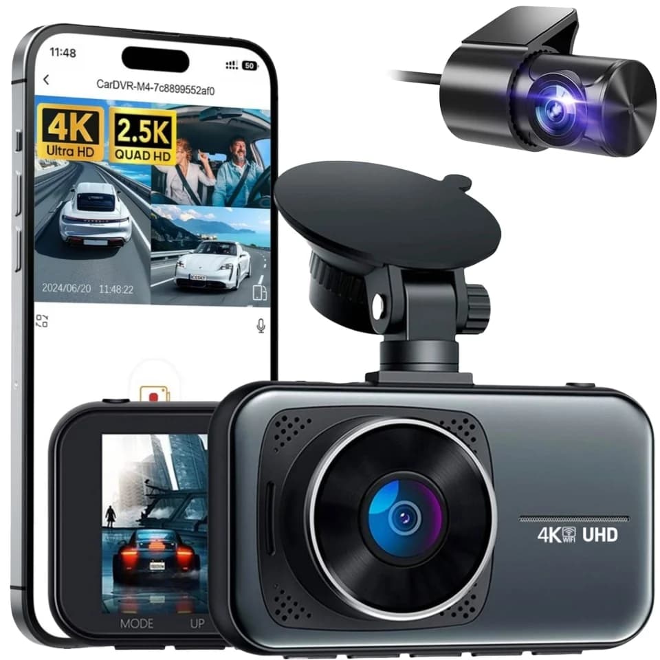 Dashcam for night vision with black box for cars 4K high definition 24 hours on 24 Camera for parking monitor for driving recorder