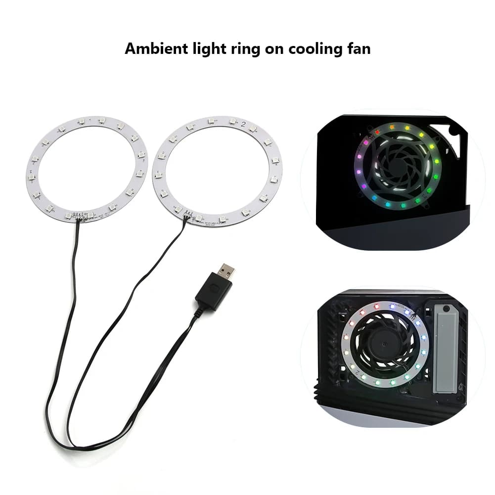Striscia LED RGB Luce d'atmosfera per console PS5/PS5 Slim/PS5 Pro Kit Anello Luminoso USB Accessori Decorativi Fai-da-te