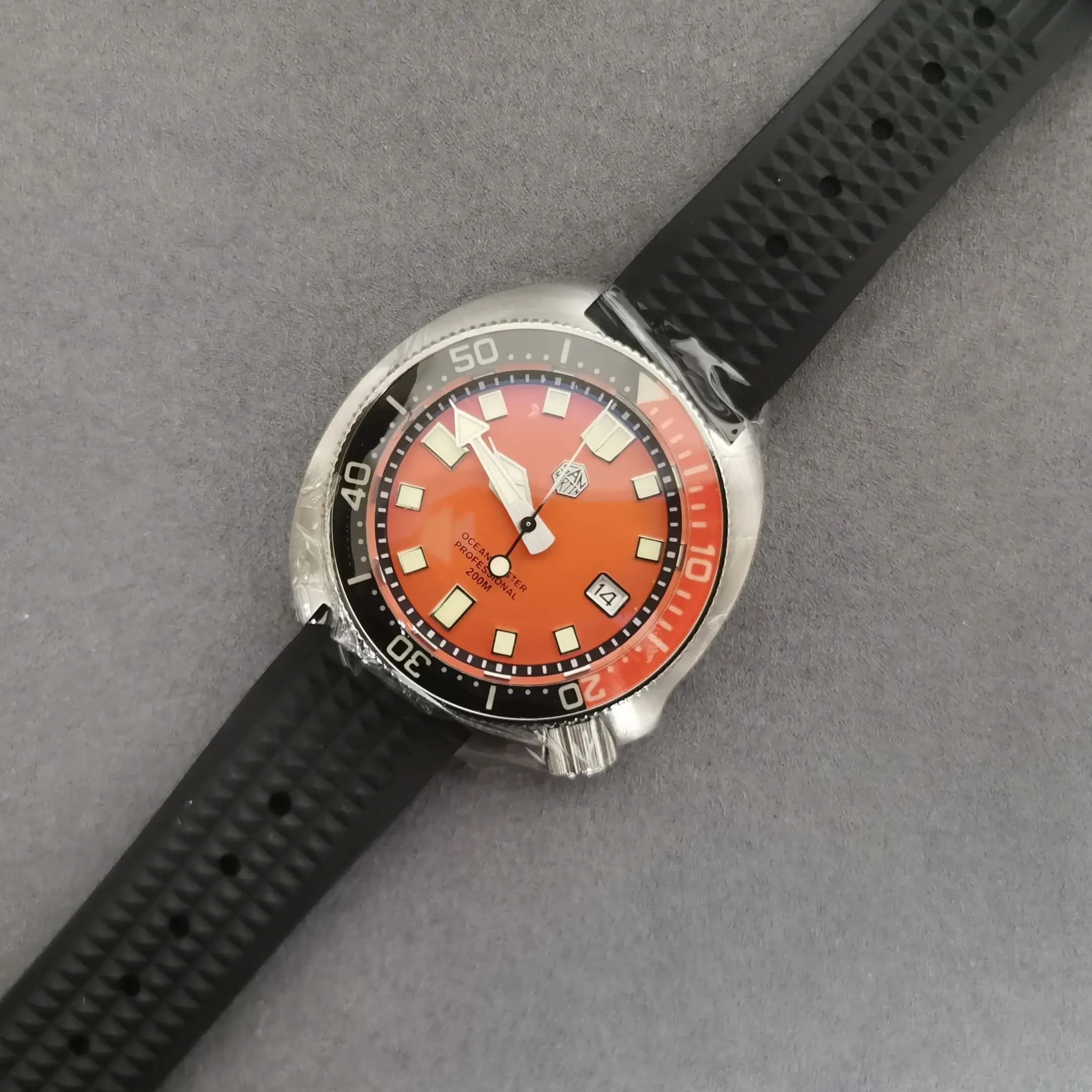 San Martin Orologio subacqueo da uomo 44MM Tartaruga Orologio da polso meccanico automatico Militare 20ATM Impermeabile C3 Lunetta in zaffiro luminoso NH35