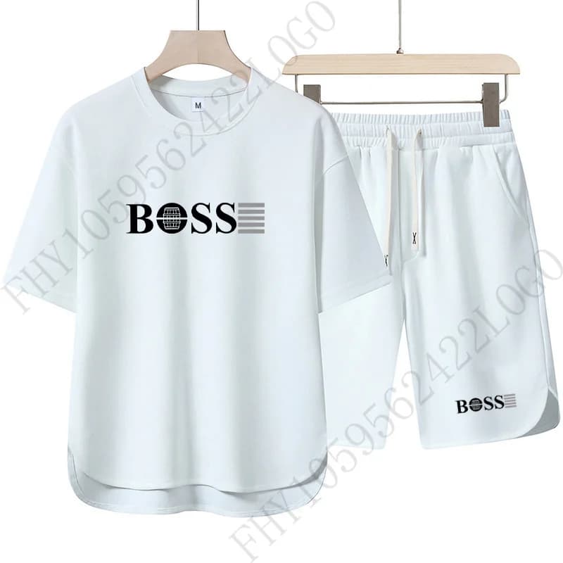 Stylish casual T-shirt + Shorts set Men's sports set Loose comfortable low Run 2026