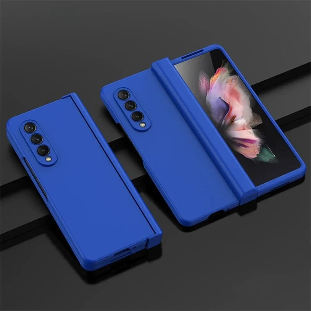 Custodia in materiale PC antiurto color caramello moda per Samsung Galaxy Z Fold 7 6 5 4 3 5G con cerniera sottile copertura protettiva pieghevole