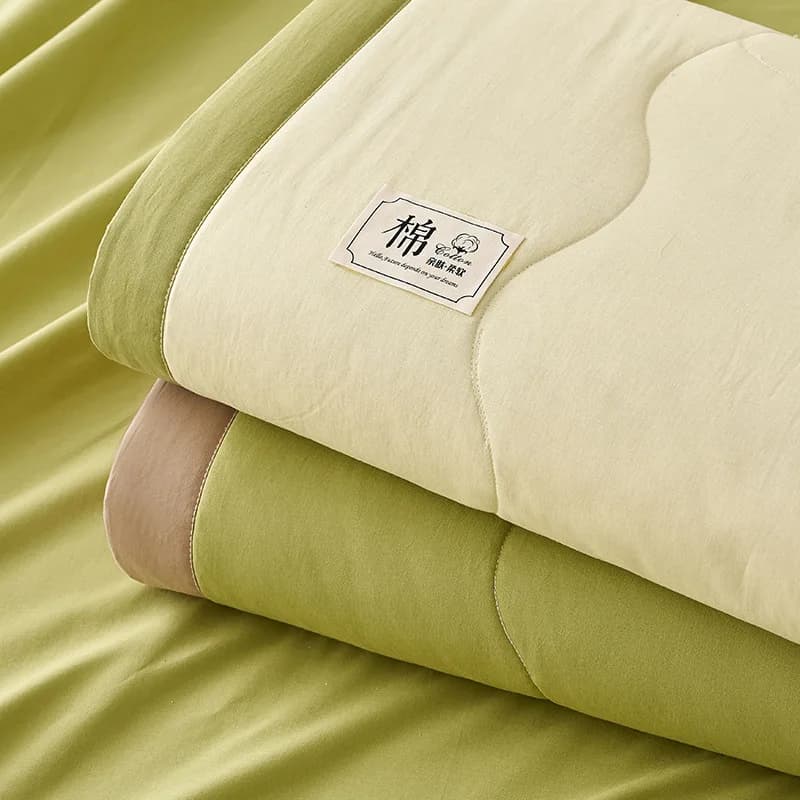 Coperta estiva per il raffreddamento del peso, imbottitura in cotone, traspirante, lavabile, coperta singola, trapunta liscia per aria condizionata