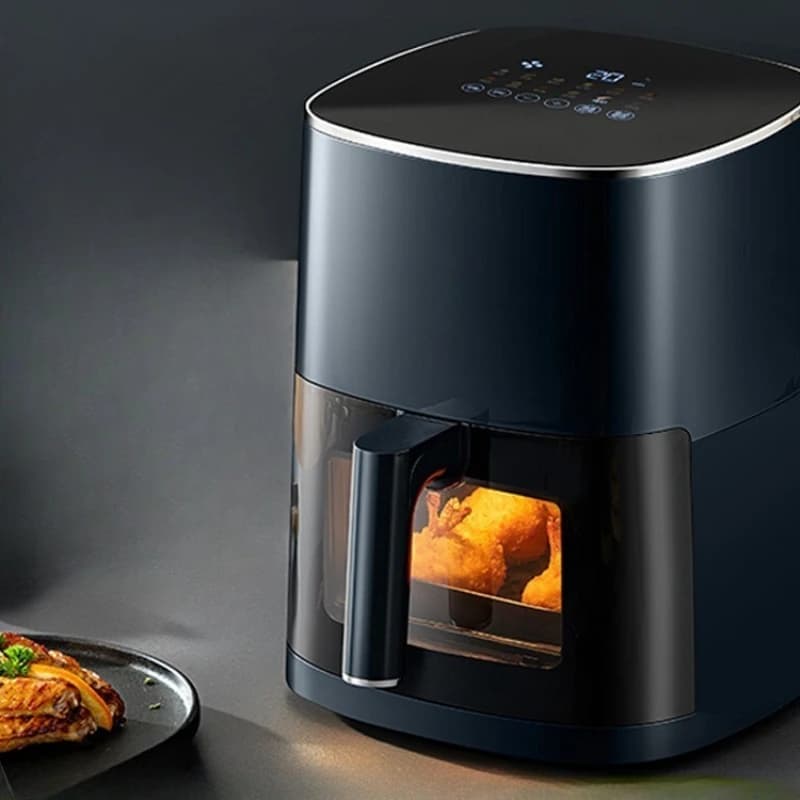 Visual air fryer household no-flip large-capacity smart cooking