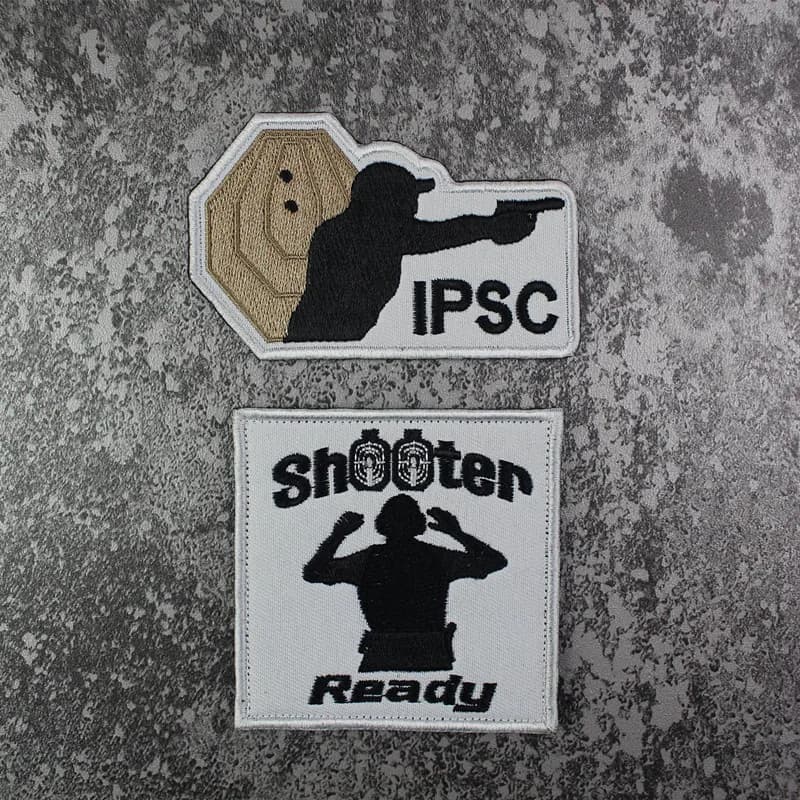 Distintivo accessorio borsa ricamata IPSC Zaino morale per appassionati militari, vestiti, bracciale, casco fai da te, gilet, toppa ad anello con gancio