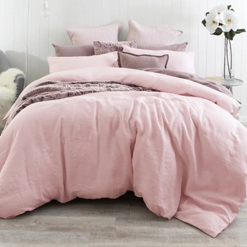 Copripiumino e federe in lino lavato 100% naturale, copripiumino in lino francese traspirante, ultra morbido, biancheria da letto in stile rustico.
