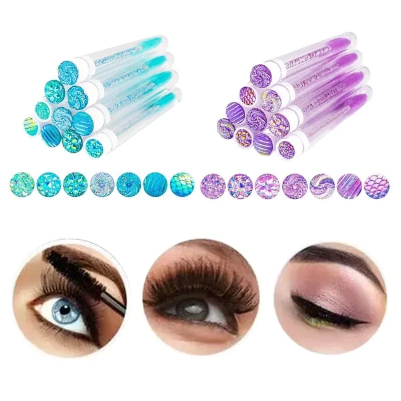 10 Pieces Disposable Brushes for Eyelashes, Tubes Reusable for Mascara, Anti-dust Brushes for Eyelashes, Makeup Tools